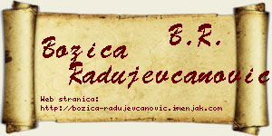 Božica Radujevčanović vizit kartica